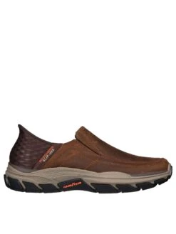Skechers Respected Elgin Slip On Trainer - Brown