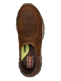 Skechers Respected Elgin Slip On Trainer - Brown -Barbou Clothing Shop VNHUC SQ4 0000000143 BROWN SLt
