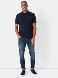 Crew Clothing Classic Pique Polo - Navy -Barbou Clothing Shop VNO36 SQ4 0000000048 NAVY MDd