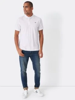 Crew Clothing Classic Pique Polo - White -Barbou Clothing Shop VNO3A SQ4 0000000013 WHITE MDd