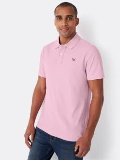 Crew Clothing Classic Pique Polo - Pink