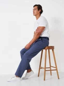 Crew Clothing Straight Chino - Blue -Barbou Clothing Shop VNO4A SQ5 0000000020 BLUE MDd1