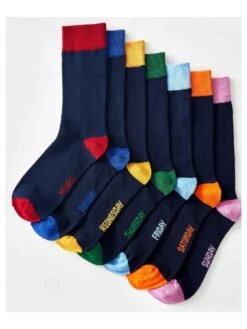 Crew Clothing 7 Pack Bamboo Sock - Multi