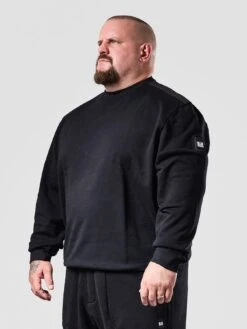 Weekend Offender Big & Tall Fbomb Overlay Crew Sweatshirt - Black