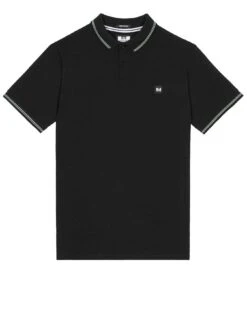 Weekend Offender Colombi Double Tipping Polo Shirt - Black -Barbou Clothing Shop VNQ18 SQ4 0000000004 BLACK MDd