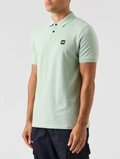 Weekend Offender Caneiros Badge Polo Shirt - Light Green