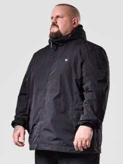 Weekend Offender Big & Tall Plex Zip Up Windbreaker - Black