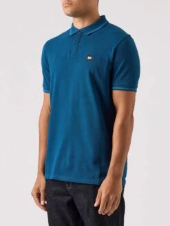 Weekend Offender Colombi Double Tipping Polo Shirt - Blue