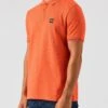 Weekend Offender Colombi Double Tipping Polo Shirt - Bright Orange
