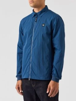 Weekend Offender Montana Easy Zip Through Over-Shirt - Blue