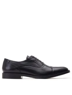 Base London Wilson Toe Cap Shoe - Black