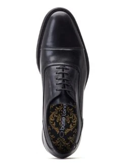 Base London Wilson Toe Cap Shoe - Black -Barbou Clothing Shop VNQ6I SQ4 0000000004 BLACK SLt
