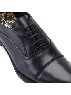 Base London Wilson Toe Cap Shoe - Black -Barbou Clothing Shop VNQ6I SQ6 0000000004 BLACK SLd