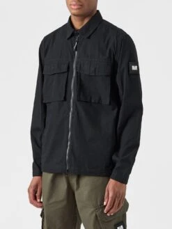 Weekend Offender Formella Garment Dye Overshirt - Black