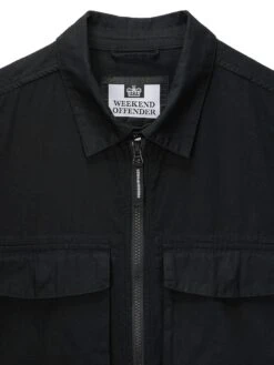 Weekend Offender Formella Garment Dye Overshirt - Black -Barbou Clothing Shop VNQ7K SQ5 0000000004 BLACK MDd1