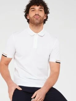 BOSS Parlay 147 Regular Fit Polo Shirt -Barbou Clothing Shop VNRI5 SQ4 0000000013 WHITE MDd