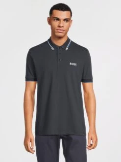 BOSS Paddy Pro Logo Regular Fit Polo Shirt - Dark Blue