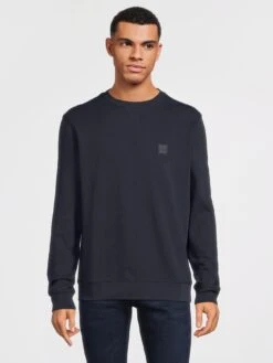 BOSS Westart Relaxed Fit Sweatshirt - Dark Blue