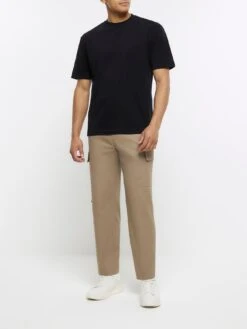 River Island Short Sleeve Regular Fit T-shirt We - Black -Barbou Clothing Shop VNT70 SQ3 0000000004 BLACK MDo