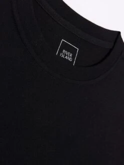 River Island Short Sleeve Regular Fit T-shirt We - Black -Barbou Clothing Shop VNT70 SQ5 0000000004 BLACK MDd1
