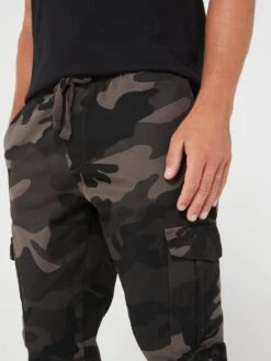 Brave Soul Camo Print Cargo Trouser - Grey -Barbou Clothing Shop VNX3I SQ4 0000000058 KHAKI MDd