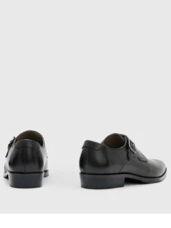 AllSaints Keith Leather Monk Shoes -Barbou Clothing Shop VO7AH SQ3 0000000004 BLACK SLb