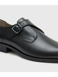 AllSaints Keith Leather Monk Shoes -Barbou Clothing Shop VO7AH SQ6 0000000004 BLACK SLd