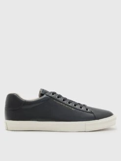 AllSaints Men's Brody Leather Low Trainers - Black