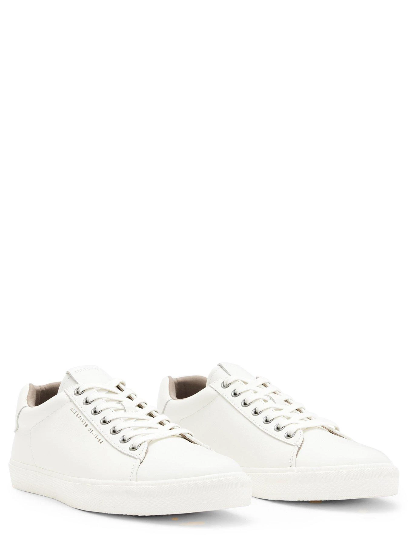 AllSaints Men's Brody Leather Low Trainers - White 2 AllSaints Men's Brody Leather Low Trainers - White - Image 2