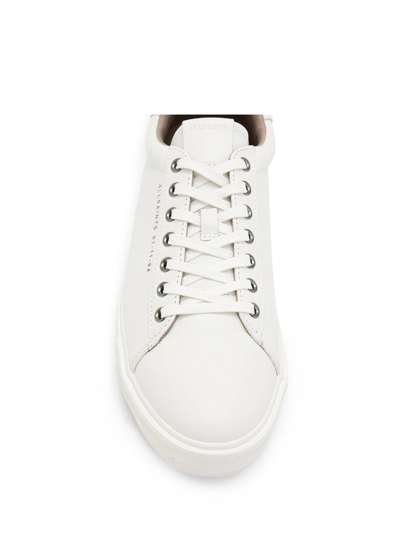 AllSaints Men's Brody Leather Low Trainers - White 4 AllSaints Men's Brody Leather Low Trainers - White - Image 4