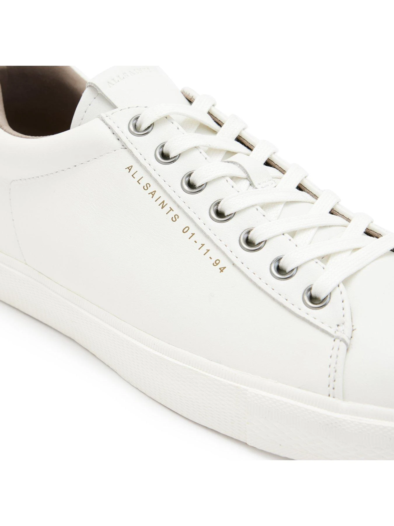 AllSaints Men's Brody Leather Low Trainers - White 5 AllSaints Men's Brody Leather Low Trainers - White - Image 5