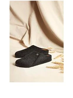 Birkenstock Men's Zermatt Standard Slipper - Dark Grey -Barbou Clothing Shop VOQDZ SQ3 0000000070 DARK GREY SLb