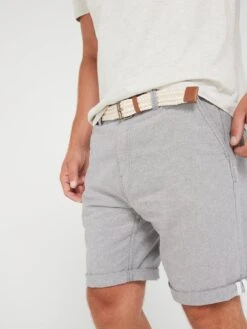 Brave Soul Relaxed Fit Belted Short - Grey -Barbou Clothing Shop VOQE5 SQ4 0000000005 GREY MDd
