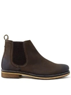 Crew Clothing Parker Leather Chelsea Boot - Dark Brown