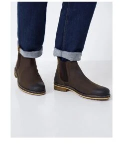 Crew Clothing Parker Leather Chelsea Boot - Dark Brown -Barbou Clothing Shop VP5H0 SQ3 0000000014 DARK BROWN SLb