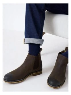 Crew Clothing Parker Leather Chelsea Boot - Dark Brown -Barbou Clothing Shop VP5H0 SQ4 0000000014 DARK BROWN SLt