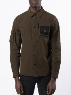 Luke 1977 Hulun Pocket Detail Shirt - Dark Green