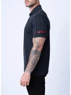 Luke 1977 Serg Arm Detail Polo Shirt - Black -Barbou Clothing Shop VP5QY SQ3 0000000004 BLACK MDo