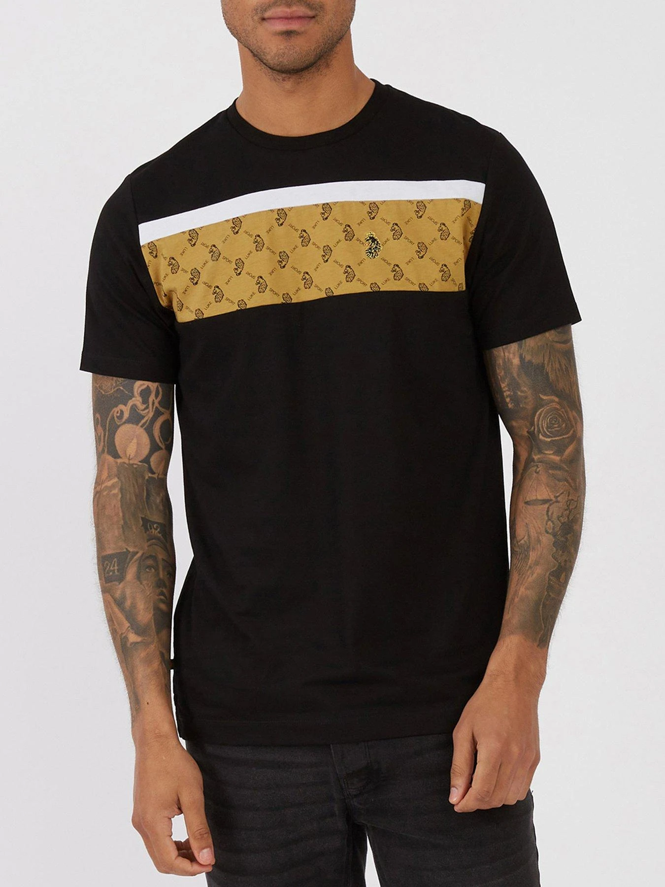 Luke 1977 Lions Den Overprint T-Shirt - Black 1 Luke 1977 Lions Den Overprint T-Shirt - Black