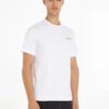 Calvin Klein Micro Logo Interlock T-Shirt - White
