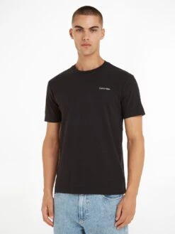 Calvin Klein Micro Logo Interlock T-Shirt - Black