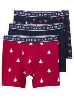 Crew Clothing 3-Pack Festive Christmas Jersey Boxers - Multi