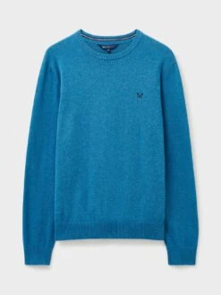 Crew Clothing Organic Cotton Crew Jumper - Bright Blue -Barbou Clothing Shop VQ6SF SQ3 0000000197 BRIGHT BLUE MDo