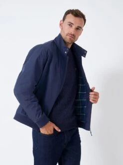 Crew Clothing Harrington Jacket - Navy