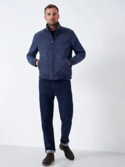 Crew Clothing Harrington Jacket - Navy -Barbou Clothing Shop VQ6SH SQ4 0000000048 NAVY MDd