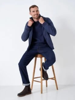 Crew Clothing Harrington Jacket - Navy -Barbou Clothing Shop VQ6SH SQ5 0000000048 NAVY MDd1