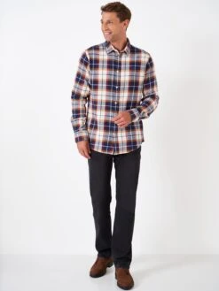 Crew Clothing Brushed Darwin Check Shirt - Multi -Barbou Clothing Shop VQ6SJ SQ4 0000000029 MULTI MDd