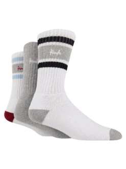 PRINGLE Fully Cushioned Fashion Sports Socks - 3 Pack - White