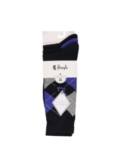 PRINGLE Waverley Classic Argyle Socks - 3 Pack -Barbou Clothing Shop VQ8IE SQ3 0000000048 NAVY SLd1