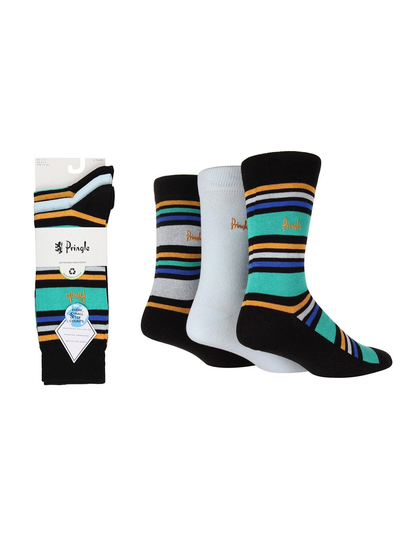 PRINGLE Fashion Jacquards Socks - 3 Pack - Multi 2 PRINGLE Fashion Jacquards Socks - 3 Pack - Multi - Image 2